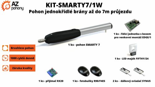 KIT-SMARTY7/1W - pohon jednokřídlové brány až do 7 m průjezdu
